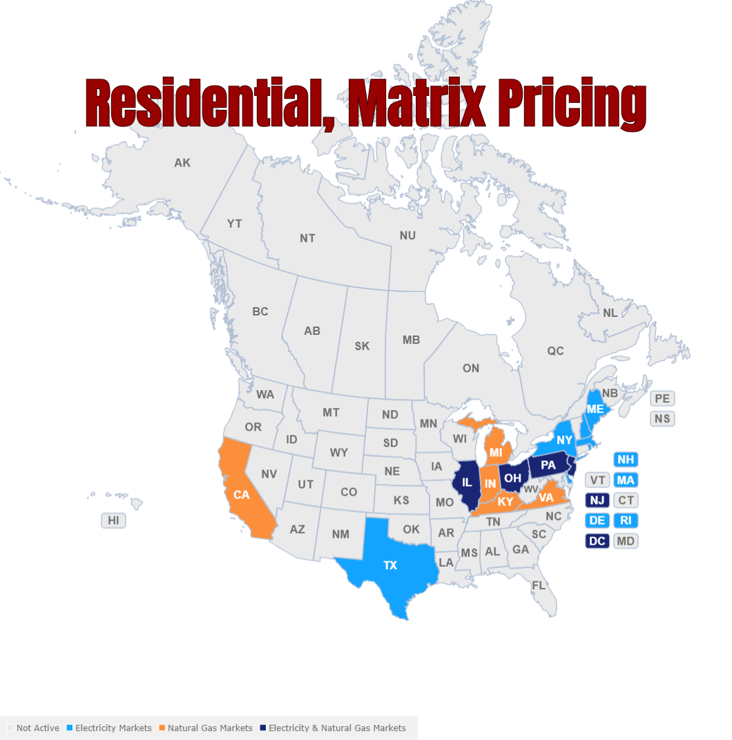 Residential, Matrix Pricing